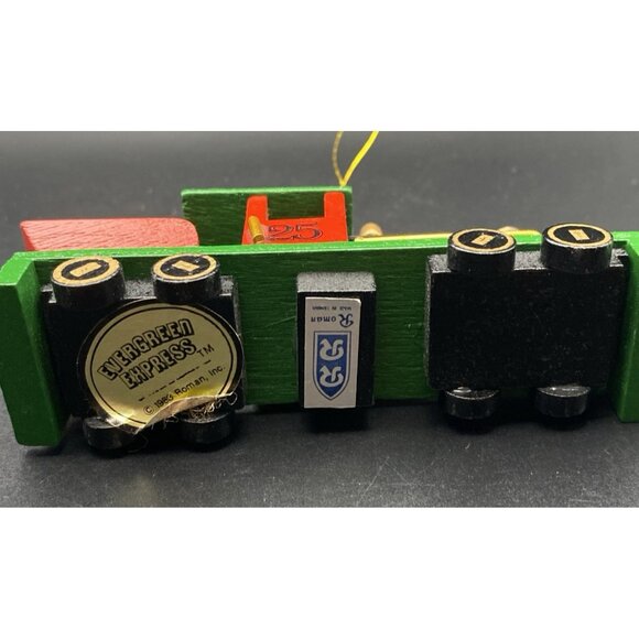 Roman Evergreen Express Wooden Train Ornament #25 Engine 1986 LocomotiveStickers - Picture 5 of 7